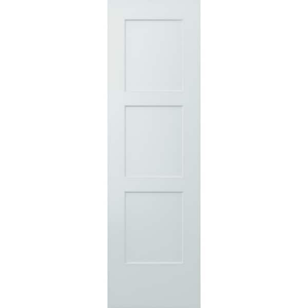 JELD-WEN 24 in. x 80 in. Birkdale Light Gray Paint Smooth Solid Core Molded Composite Interior Door Slab