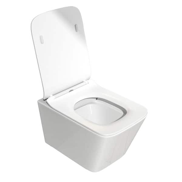 Wall Hung Toilet Bowl, Wall Mounted Elongated Toilet in White
