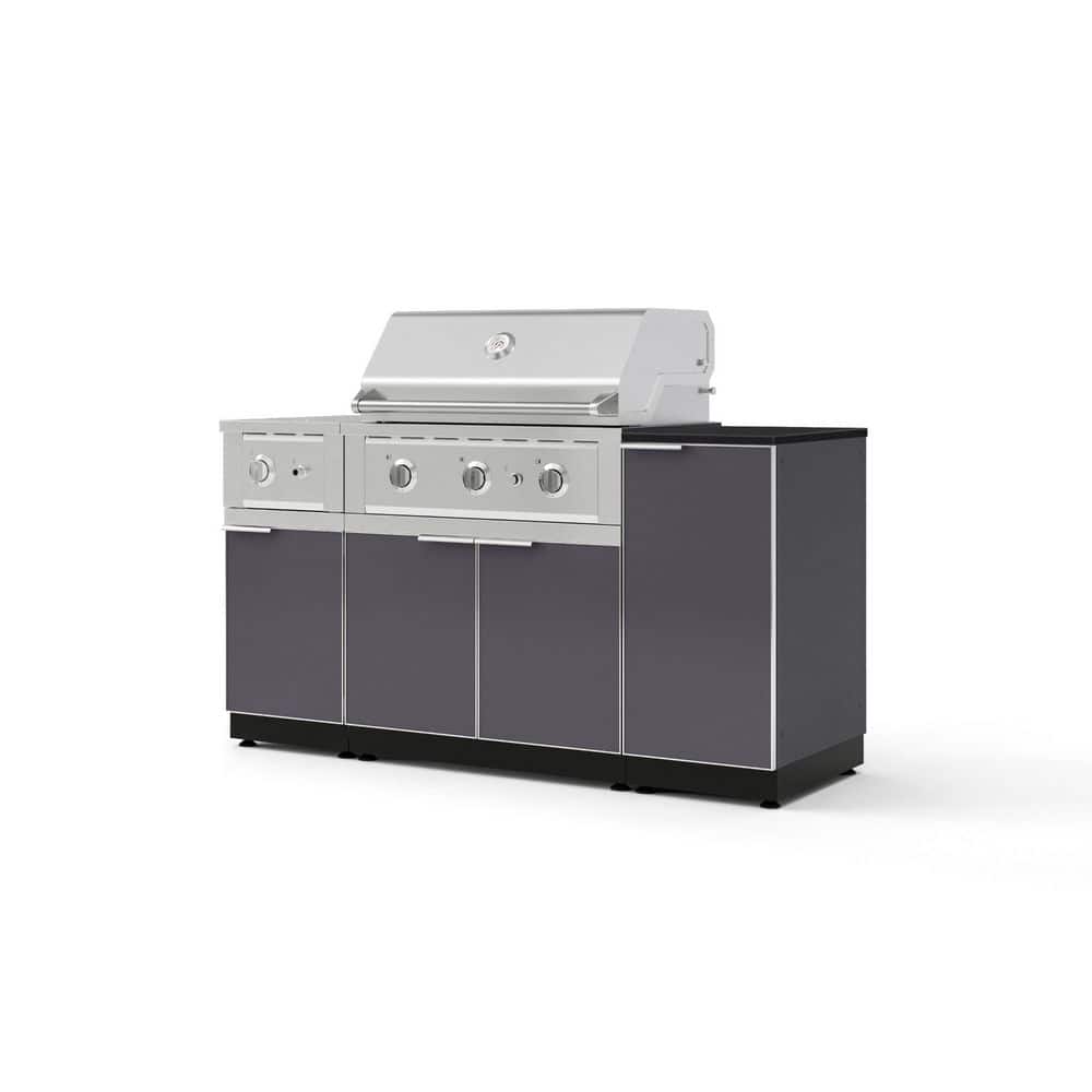 "Outdoor Kitchen 6-Piece 3-Burners Propane Gas Grill Island in Gray w/33"" Performance Grill & Dekton in Sirius-Countertop" price history on PriceWatchPro
