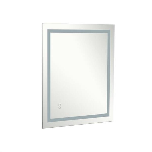 Unbranded 30 in. W x 36 in. H Large Rectangular Frameless Anti-Fog Wall Bathroom Vanity Mirror in White
