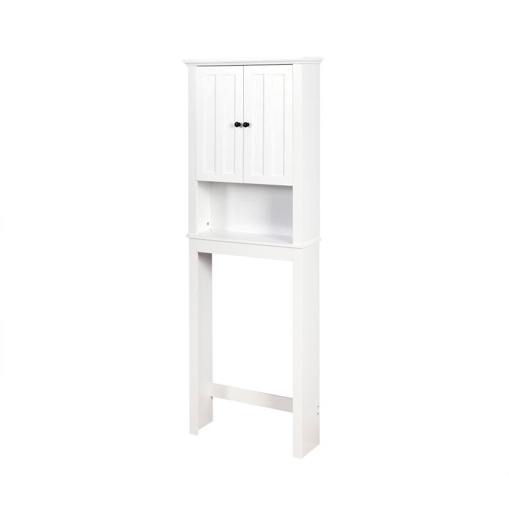 "67.32""H White Over The Toilet Space Saver Organization, Wood Bathroom Storage Cabinet, Fit Any Home Space" price history on PriceWatchPro