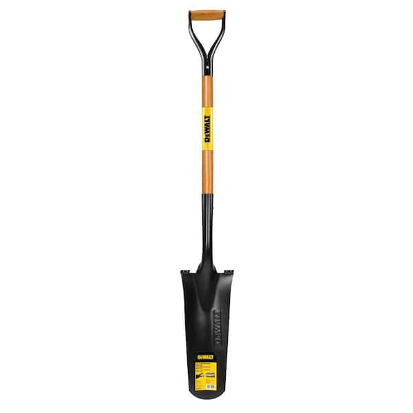DEWALT 31 in. D-Grip Wood Handle Steel Drain Spade DXLHT4444 - The