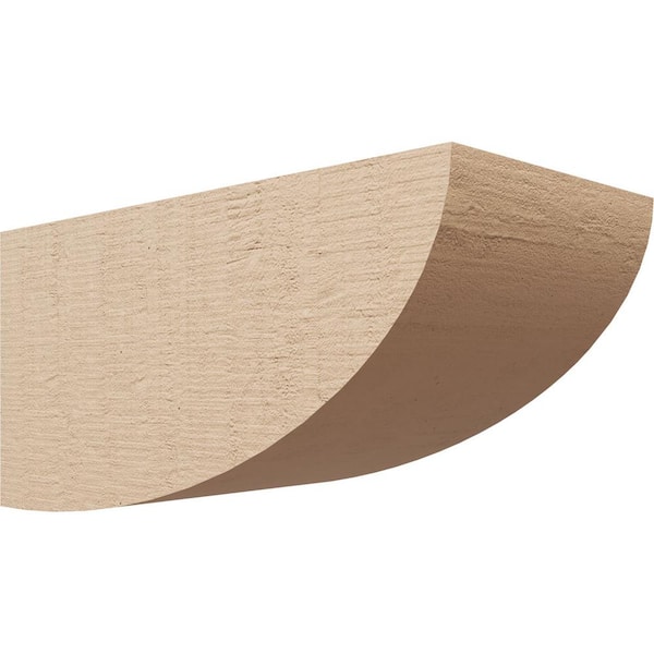 Ekena Millwork 6 in. x 12 in. x 6 in. Series 3 Wide Durham Rough Cedar Woodgrain Timberthane Polyurethane Corbel, Primed Tan
