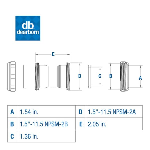 1-1/2 in. x 2 in. 20-Gauge Chrome-Plated Brass Double Slip-Joint Compression Coupling