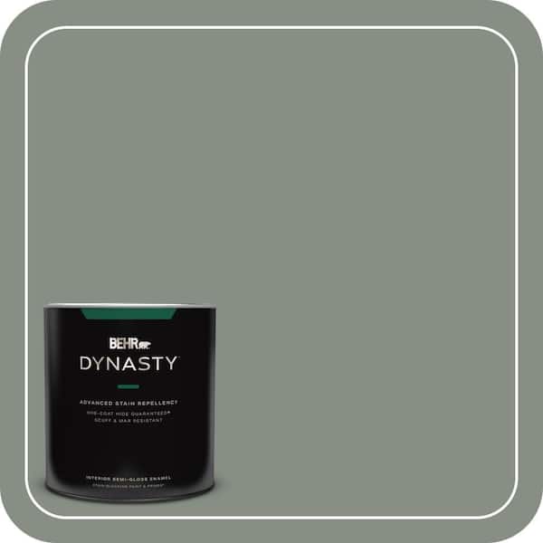 1 qt. #PPF-34 Peaceful Glade Semi-Gloss Enamel Interior Stain-Blocking Paint and Primer