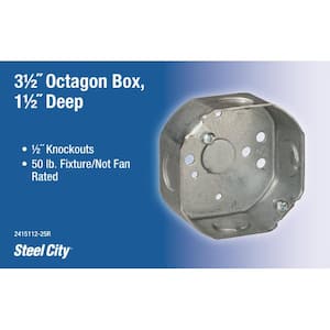 3-1/2 in. Steel Octagon Box