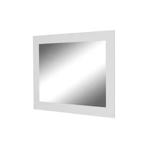 Sanibel 41.75 in. x 53.75 in. Modern Rectangle Framed White Decorative Mirror