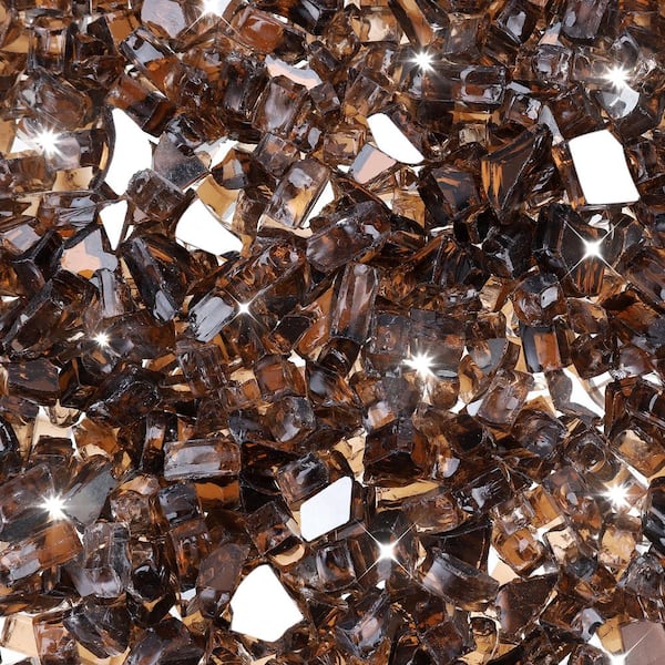 Celestial Fire Glass 1/2 in. 20 lbs. Cosmic Copper Reflective Tempered Fire Glass in Bag