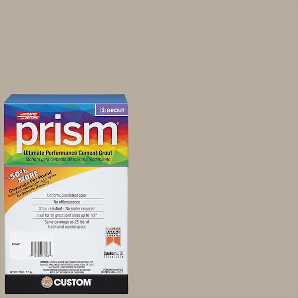 Custom Building Products Prism #386 Oyster Gray 17 lb. Ultimate Performance  Grout PG38617T - The Home Depot