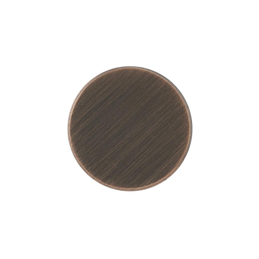 Brushed Oil-Rubbed Bronze Round Metal Screw Cover