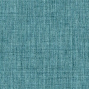Italian Textures 2 Turquoise Woven Texture Vinyl on Non-Woven Non-Pasted Wallpaper Roll (Covers 57.75 sq.ft.)