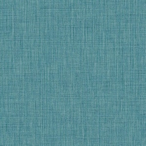 Italian Design Turquoise Woven Texture Vinyl on Non-Woven Non-Pasted Wallpaper Roll (Covers 57.75 sq.ft.)