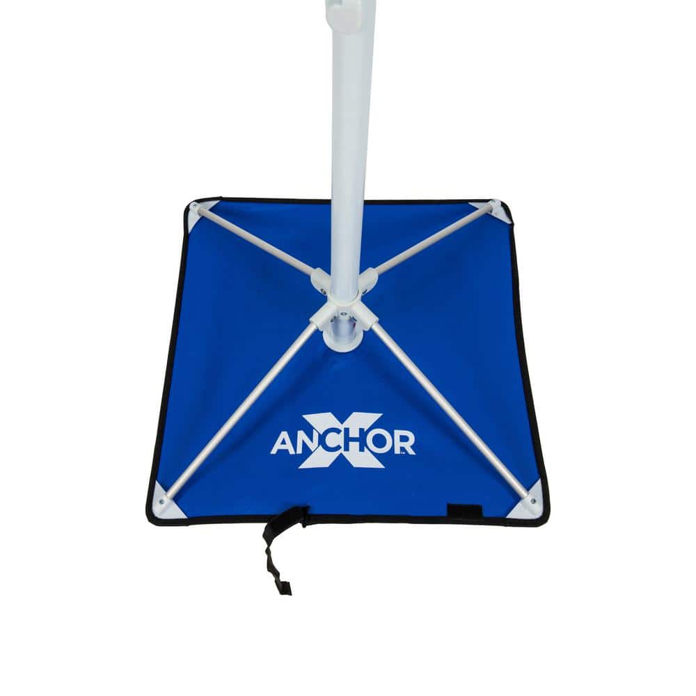 Rio Beach 7 ft. Blue and Turquoise Market Umbrella with Anchor