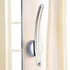 Roxanna 17.7 in. Chrome Dimmable Integrated LED Metal Sconce