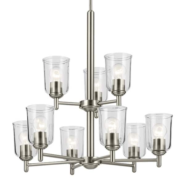 Kichler Crosby 9-Light Brushed Nickel Traditional Chandelier