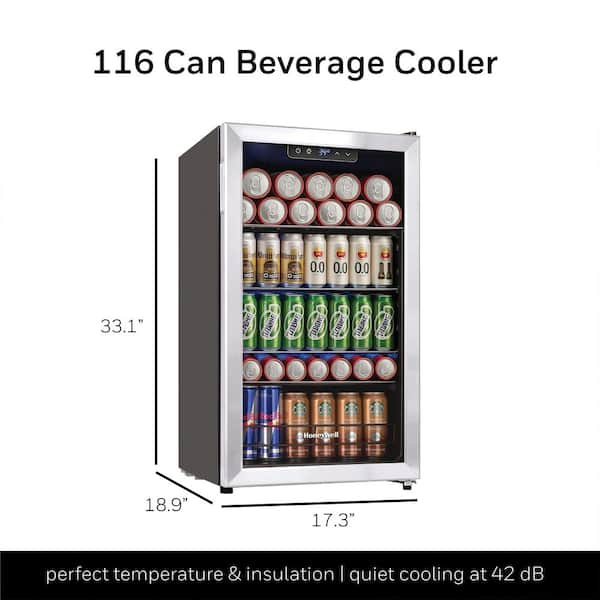 Honeywell 19 in. 116-Can Beverage Refrigerator and Cooler