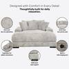 PRIMO INTERNATIONAL Cocoon Grey Polyester with Cupholder and USBs Oversized Track Arm Chaise Lounge 65522