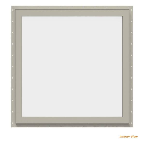 JELD-WEN 29.5 in. x 29.5 in. V-2500 Series Desert Sand Vinyl