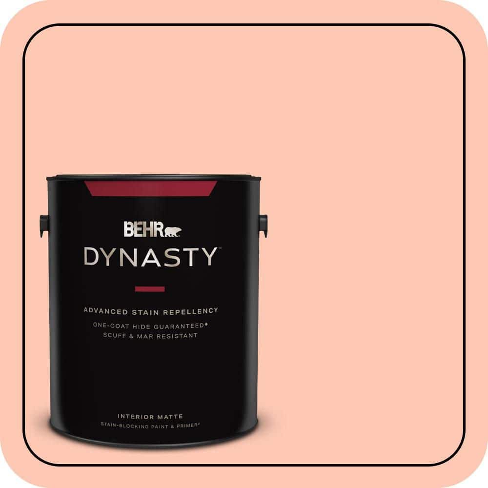 1 gal. #210A-3 Malibu Peach Matte Interior Stain-Blocking Paint & Primer