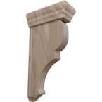 3 in. x 12 in. x 6-1/2 in. Walnut Large Rojas Wood Corbel