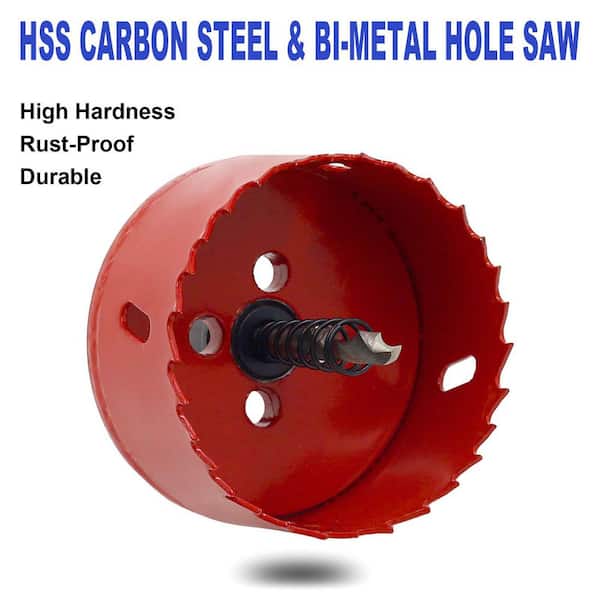 3-5/8 Inch Carbide Grit Hole Saw - Cuts Through Stucco, Plaster, Cement Board, Drywall & PVC