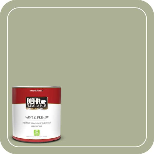 BEHR PREMIUM PLUS 1 qt. #PPU10-06 Spring Walk Flat Low Odor Interior Paint & Primer