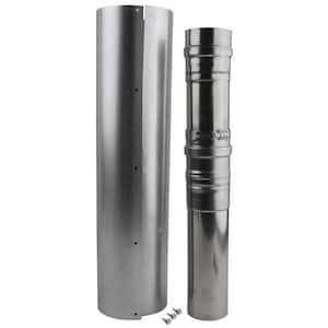 Adjustable Vent Length 3 x 5 in. Stainless Steel Concentric Vent for Indoor Tankless Gas Water Heaters