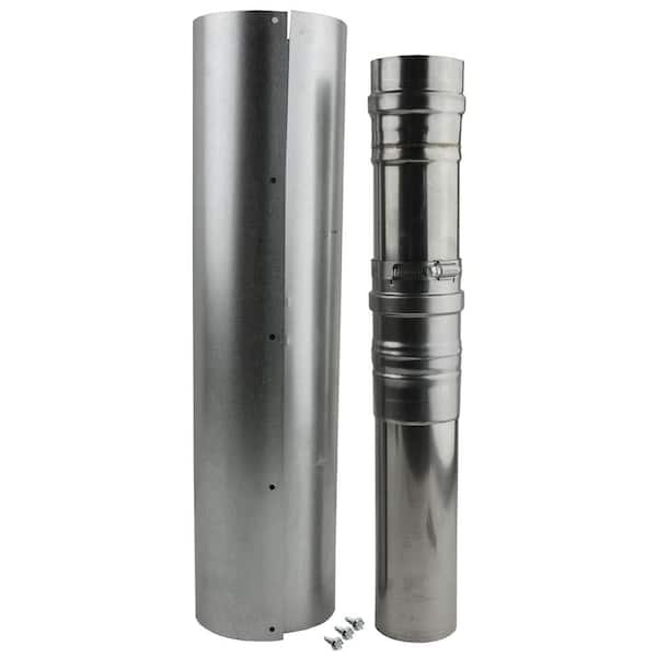 Rheem Adjustable Vent Length 3 x 5 in. Stainless Steel Concentric Vent for Indoor Tankless Gas Water Heaters