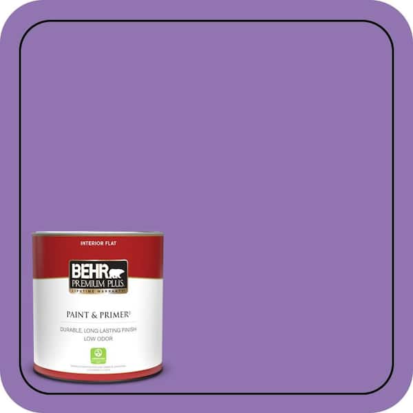BEHR PREMIUM PLUS 1 qt. #P570-5 Romantic Moment Flat Low Odor Interior Paint & Primer