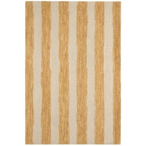 DASH & ALBERT Silas Stripe Hand Micro Hooked Wool Grey 3 ft. x 8 ft ...