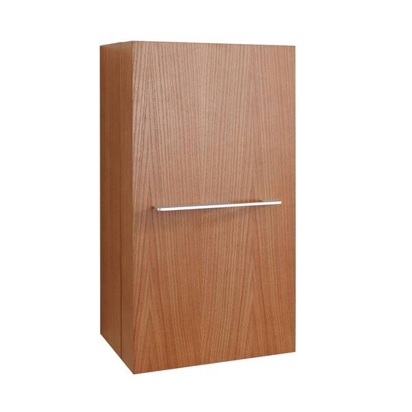 Virtu USA Carvell 15-4/6 in. W x 31-1/2 in. H x 11-6/8 in. D Bathroom Storage Wall Cabinet in Chestnut