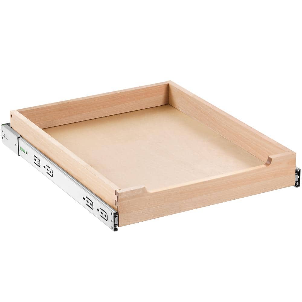 "Natural Wood Pull-Out Cabinet Organizer, Soft Close Slide Out Shelf, Wood Drawer 17""W x 21""D" price history on PriceWatchPro