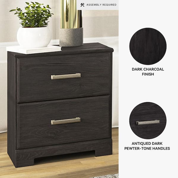 Signature DESIGN BY ASHLEY Belachime Black 2 Drawer 20.04 in. W
