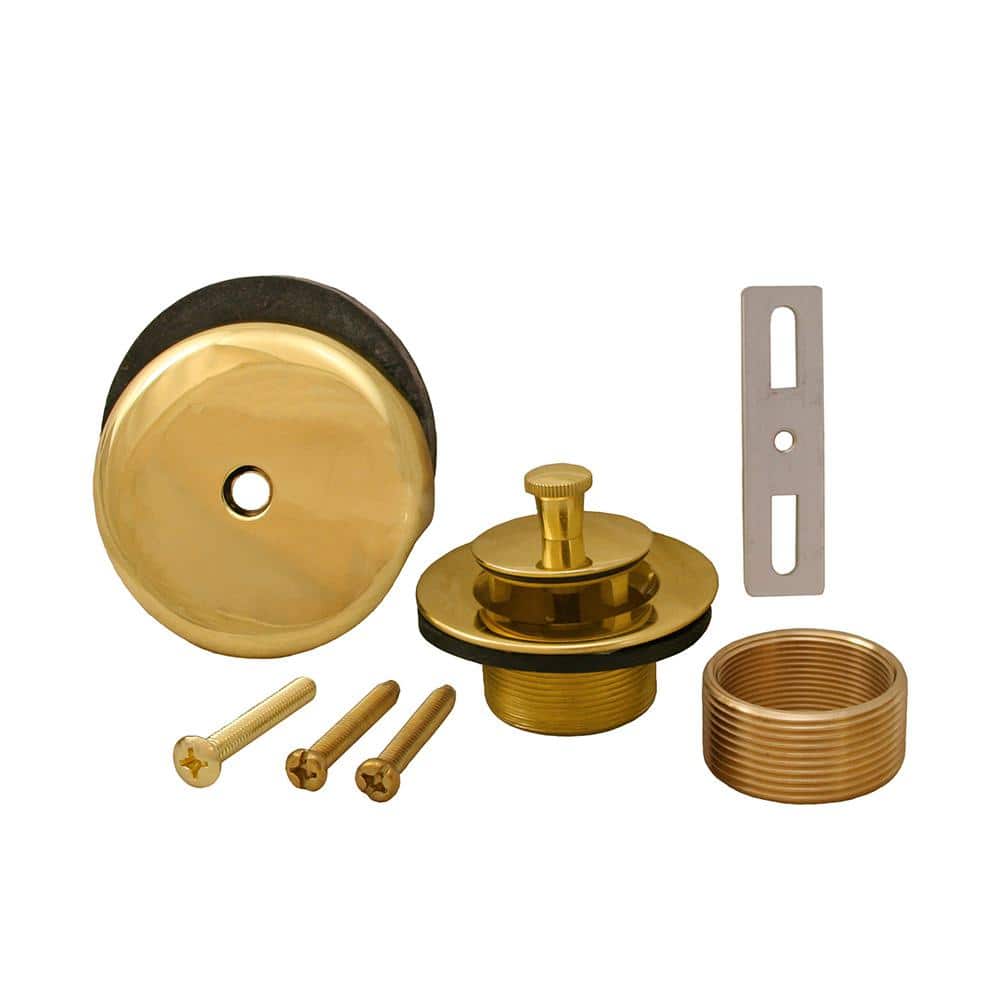 Lift and Turn Bath Tub Drain Conversion Kit with 1-Hole Overflow Plate Polished Brass price history on PriceWatchPro
