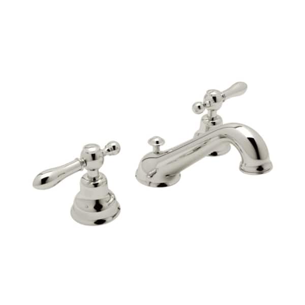 Arcana 8 in. Widespread 2-Handle Bathroom Faucet with Hot/Cold Indicators in Polished Nickel