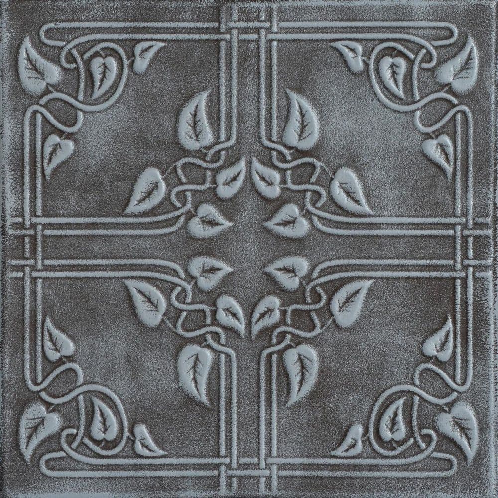 Ivy Leaves Moss Gray 1.6 ft. x 1.6 ft. Decorative Foam Glue Up Ceiling Tile (384 sq. ft. /case) price history on PriceWatchPro