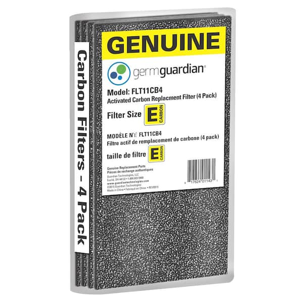 FLT11CB4 Carbon Air Purifier Replacement Filters, 4-Count, for use with FLT4100 HEPA Filter E and AC4100, AC4150