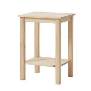 Unfinished Basic Natural Pine Wood End Table (15 in.)