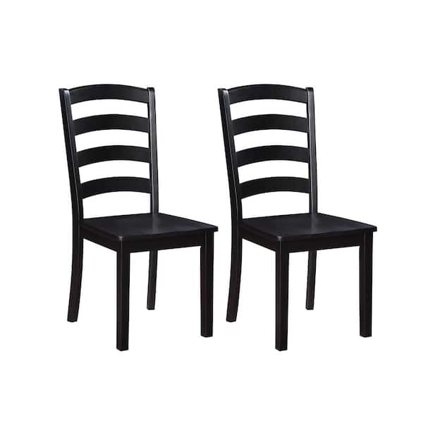 Home 2 Office Logan Black Wood Dining Chair (Set of 2)