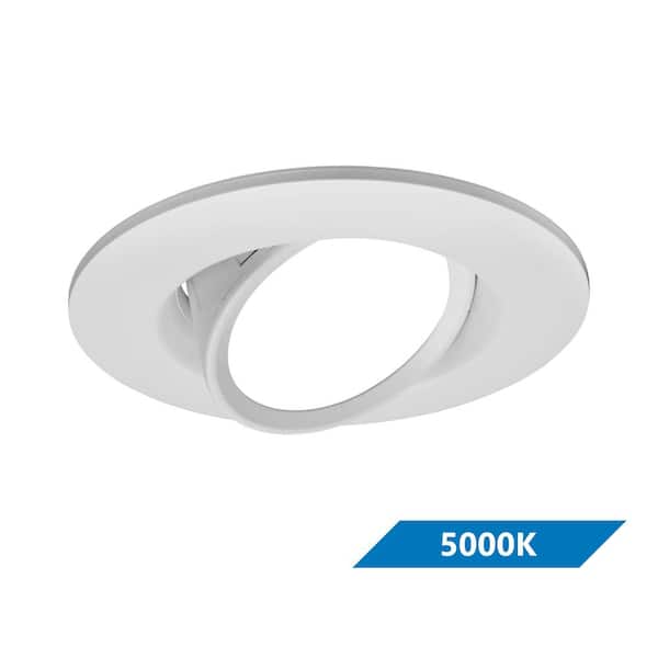NICOR DCG Series 6 in. 5000K White Integrated LED Recessed Gimbal Trim