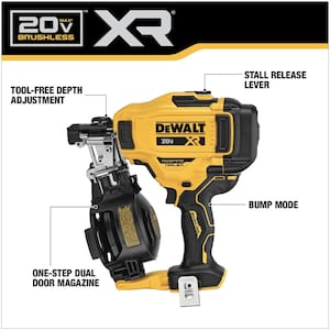 20V MAX 15-Degree Electric Cordless Roofing Nailer (Tool Only)