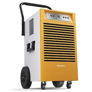130-Pint Commercial Grade Dehumidifier With 6.56 ft. Drain With Handle and Filter for Wpaces up to 6,000 sq. ft.White