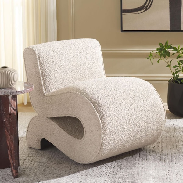 Mikk Beige Boucle Arm Chair