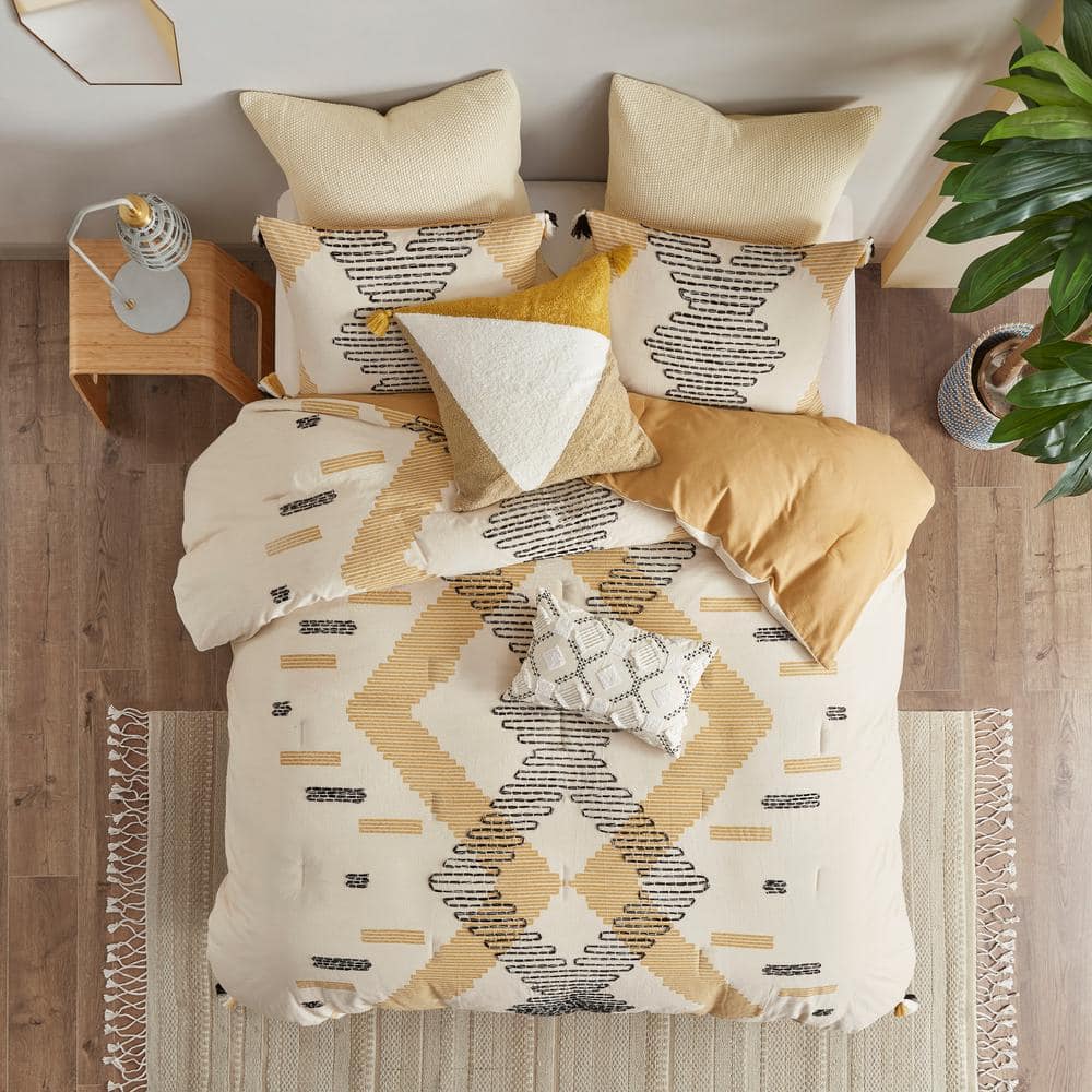 King Gray Cotton Down Alternative Reversible Comforter Set