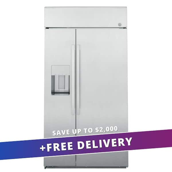 Profile 28.7 cu. ft. Smart Built-In Side by Side Refrigerator in Stainless Steel