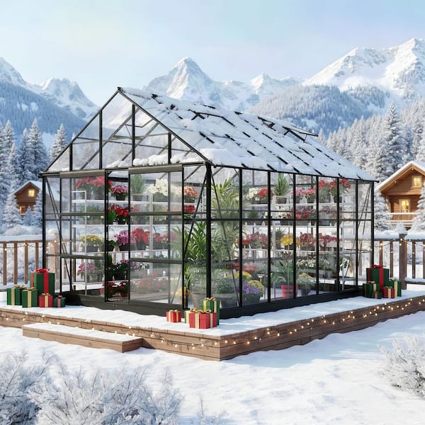 Gardenbee 10 ft. x 16 ft. Outdoor Polycarbonate Greenhouse with