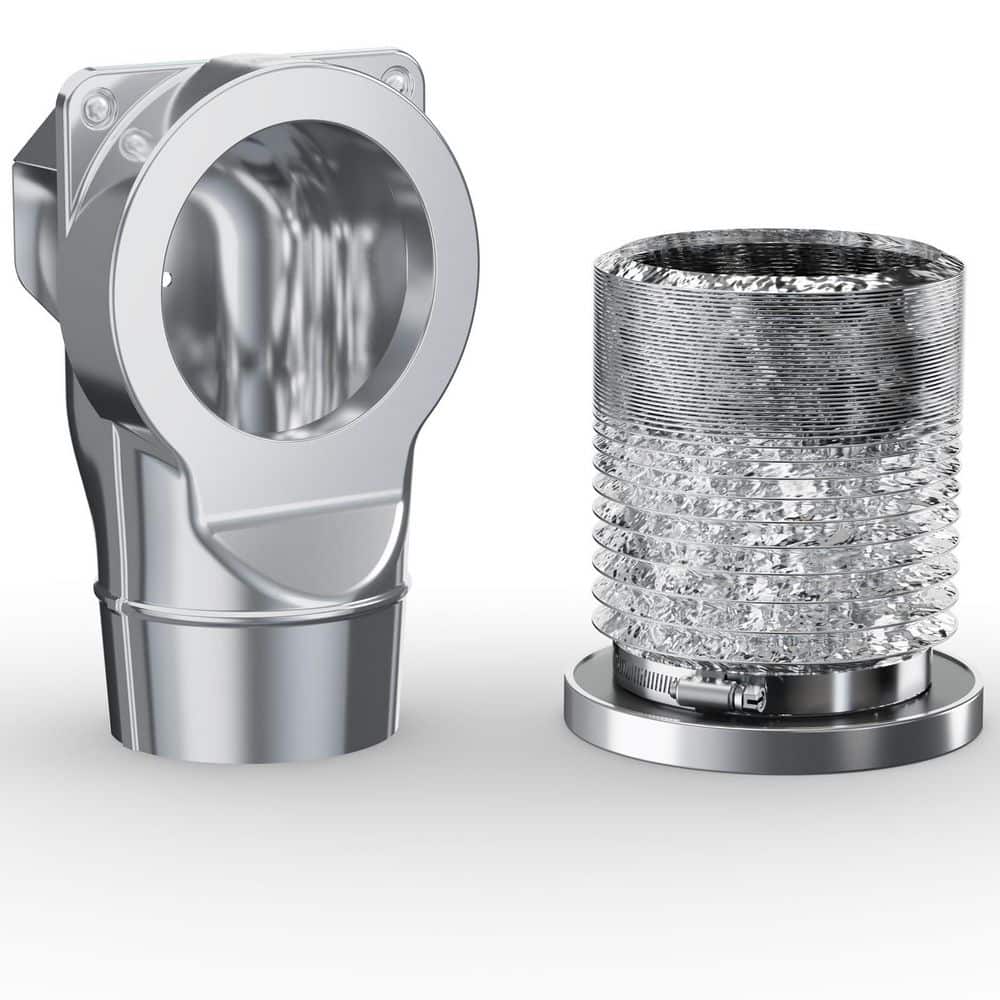 Magnetic Dryer Vent Coupling, DV90 Airtight Seal Dryer Vent Connector Kit with 1- 2.6 ft. 4 in. Duct and 2 Clamps price history on PriceWatchPro