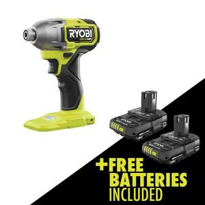 ONE+ HP 18V Brushless Cordless 1/4 in. Impact Driver with FREE 2.0 Ah Battery (2-Pack)