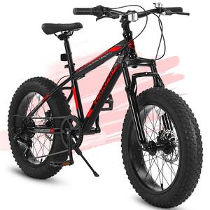 Black & Red 20 in. 7 Speed Steel Teenager Children Kids' Bicycles