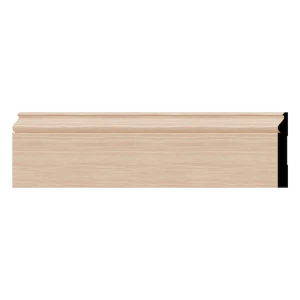 WM163 0.56 in. D x 5.25 in. W x 96 in. L Wood Red Oak Baseboard Moulding